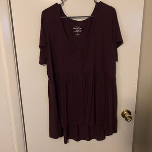 TORRID Super Soft Button Front Babydoll Tee